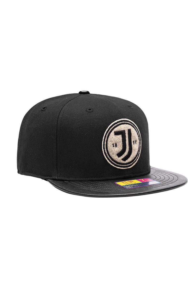 FAN INK Men's Black Juventus Swatch Fitted Hat, Alternate, color,