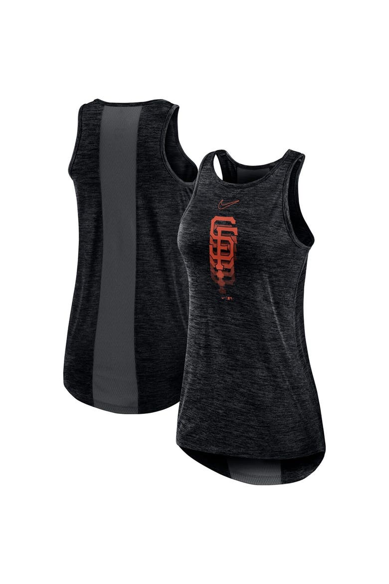 Women's Nike Black San Francisco Giants Logo Fade High Neck Performance Tank Top, Main, color, Black
