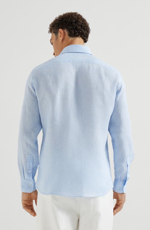 Brunello Cucinelli Spread-collar Shirt In Blue