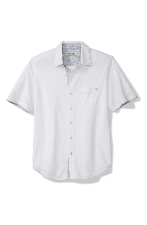 San Lucio Tri Leaf Geo Happy Hour IslandZone® Button-Up Shirt