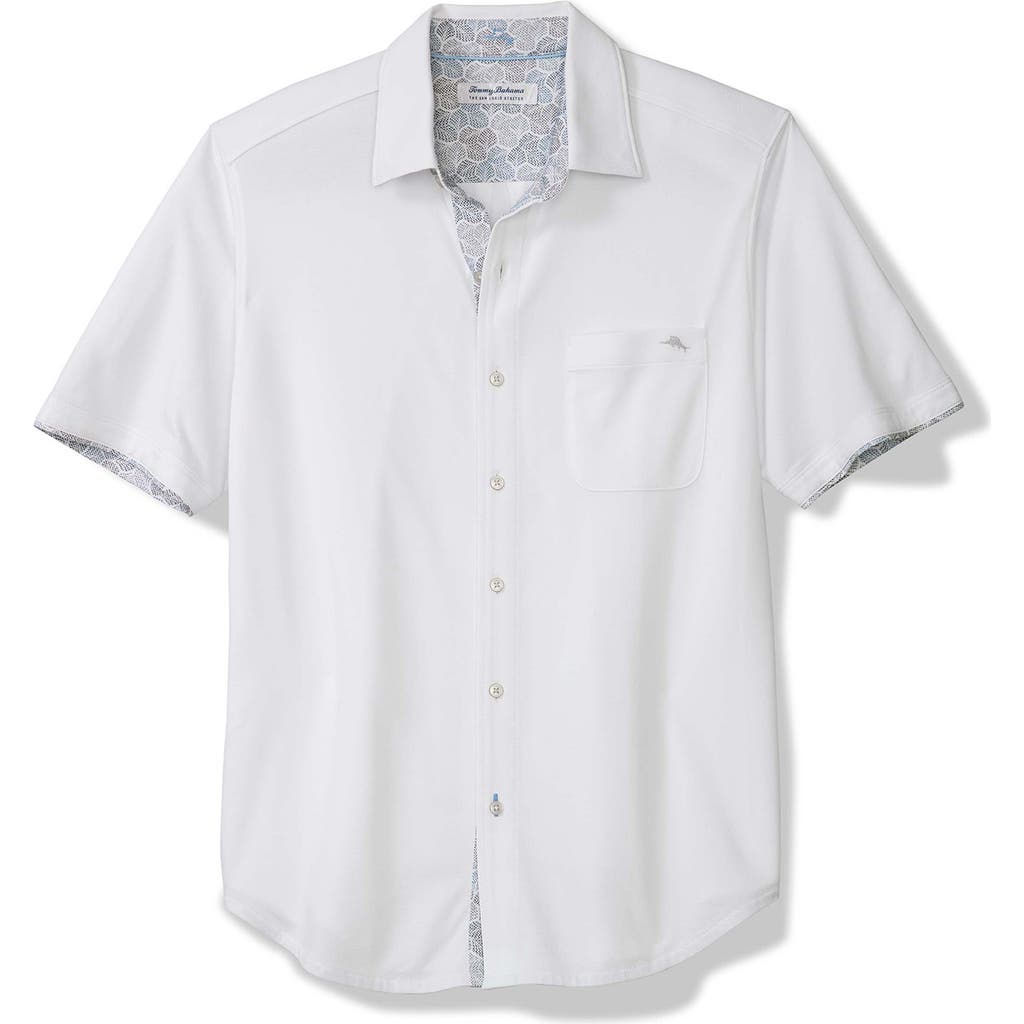 Tommy Bahama San Lucio Tri Leaf Geo Happy Hour Islandzone® Button-up Shirt In White