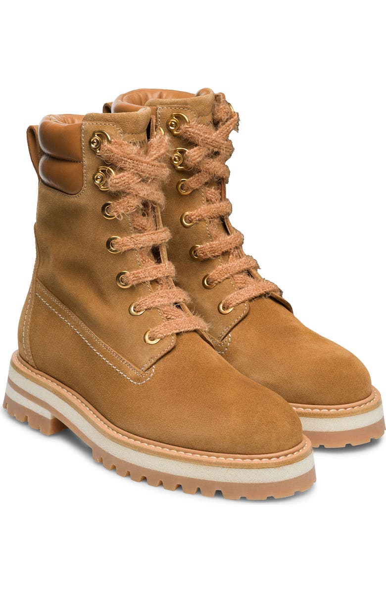 Magnanni Luna Suede Bootie, Main, color, Cognac Suede