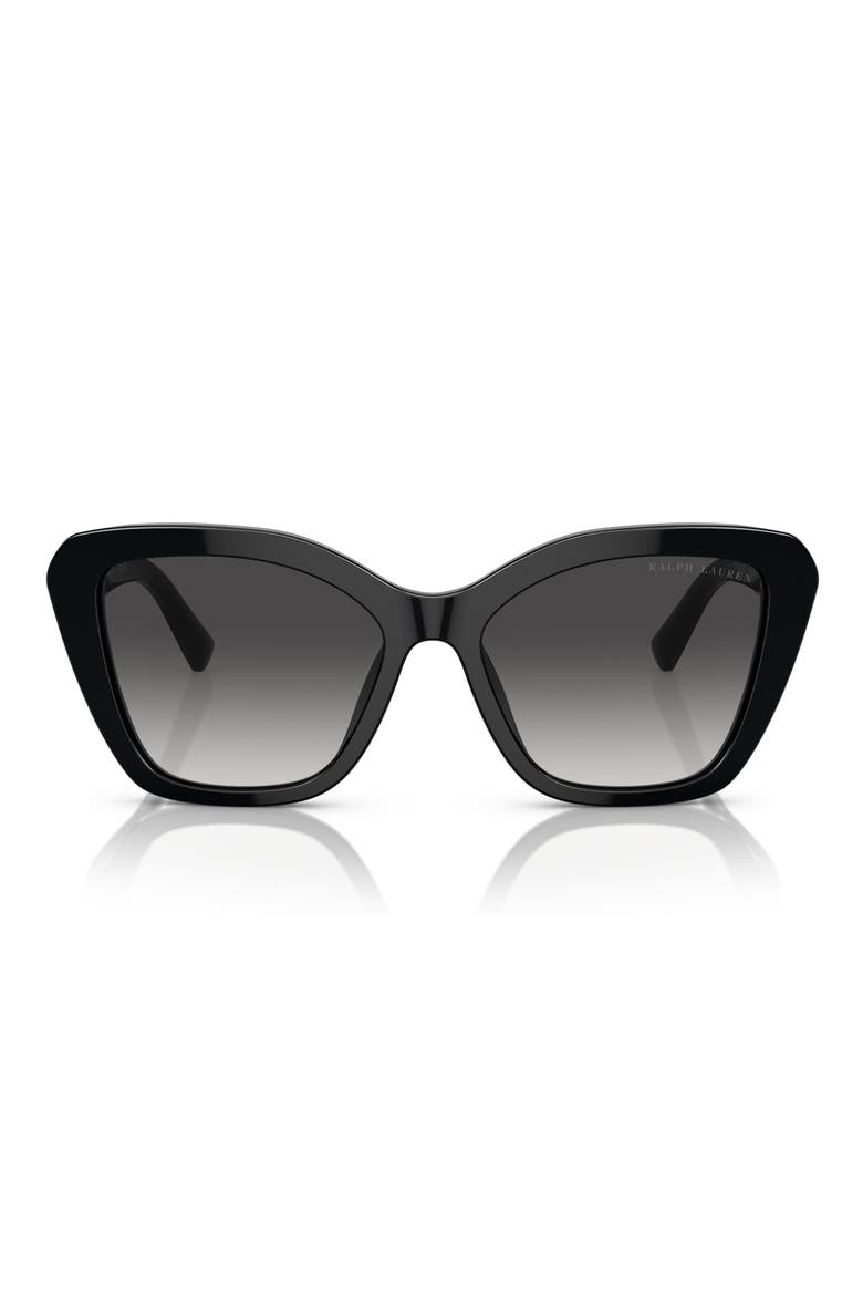 55mm Isabel Gradient Butterfly Sunglasses, Main, color, BLACK / GRAY