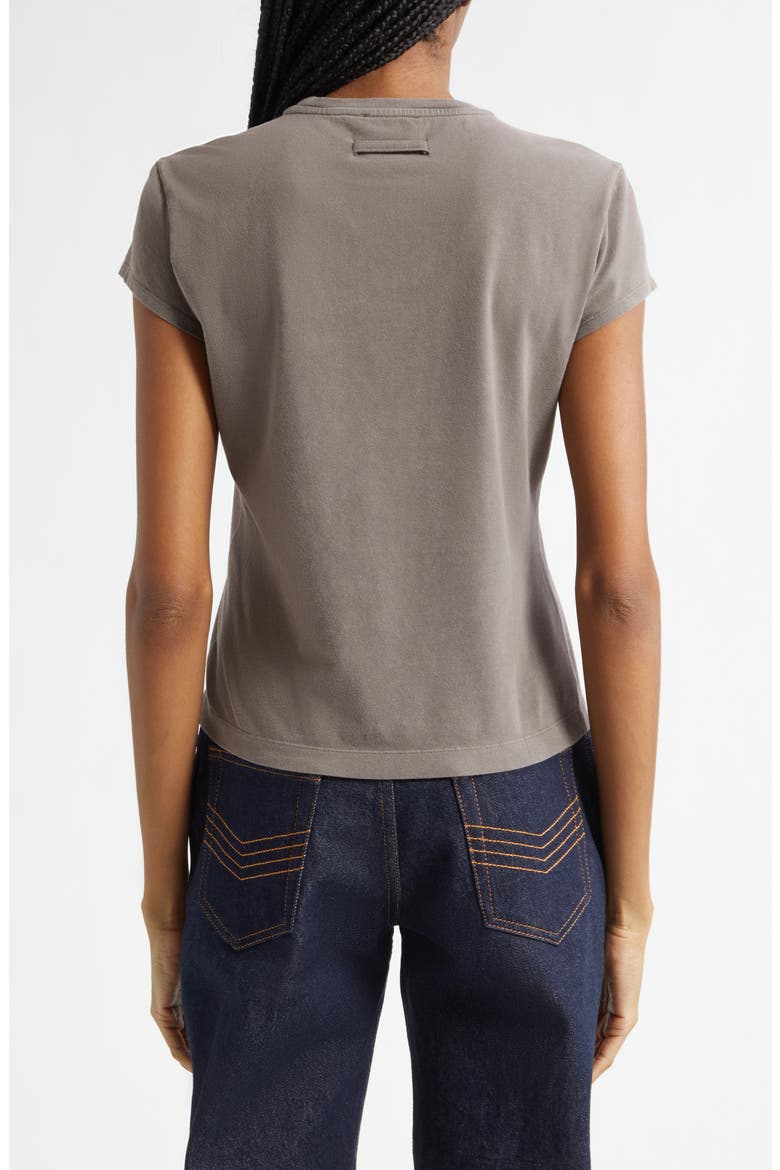 Needle Embroidery Stretch Organic Cotton Baby Tee, Alternate, color, DARK GREY