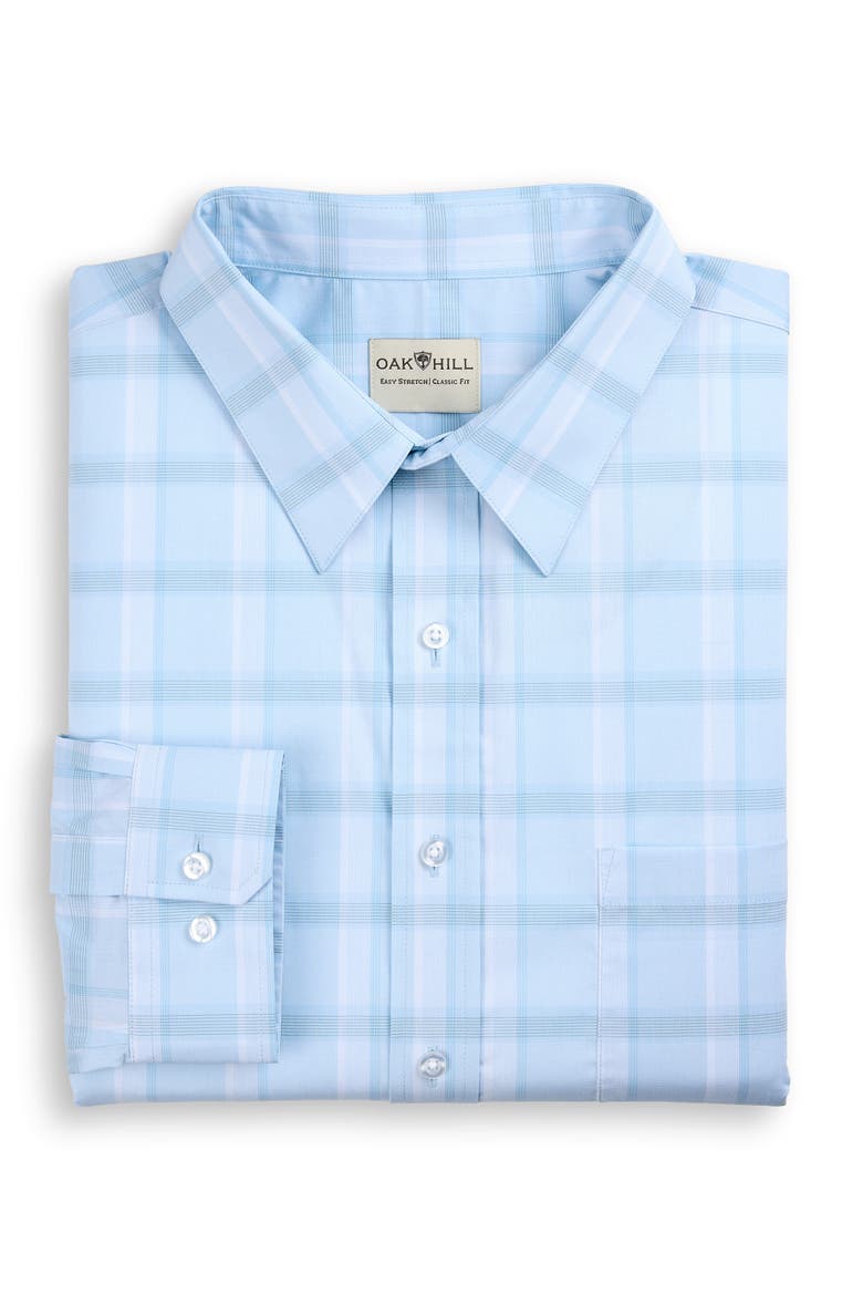 Big & Tall Plaid Dress Shirt, Main, color, BLUE