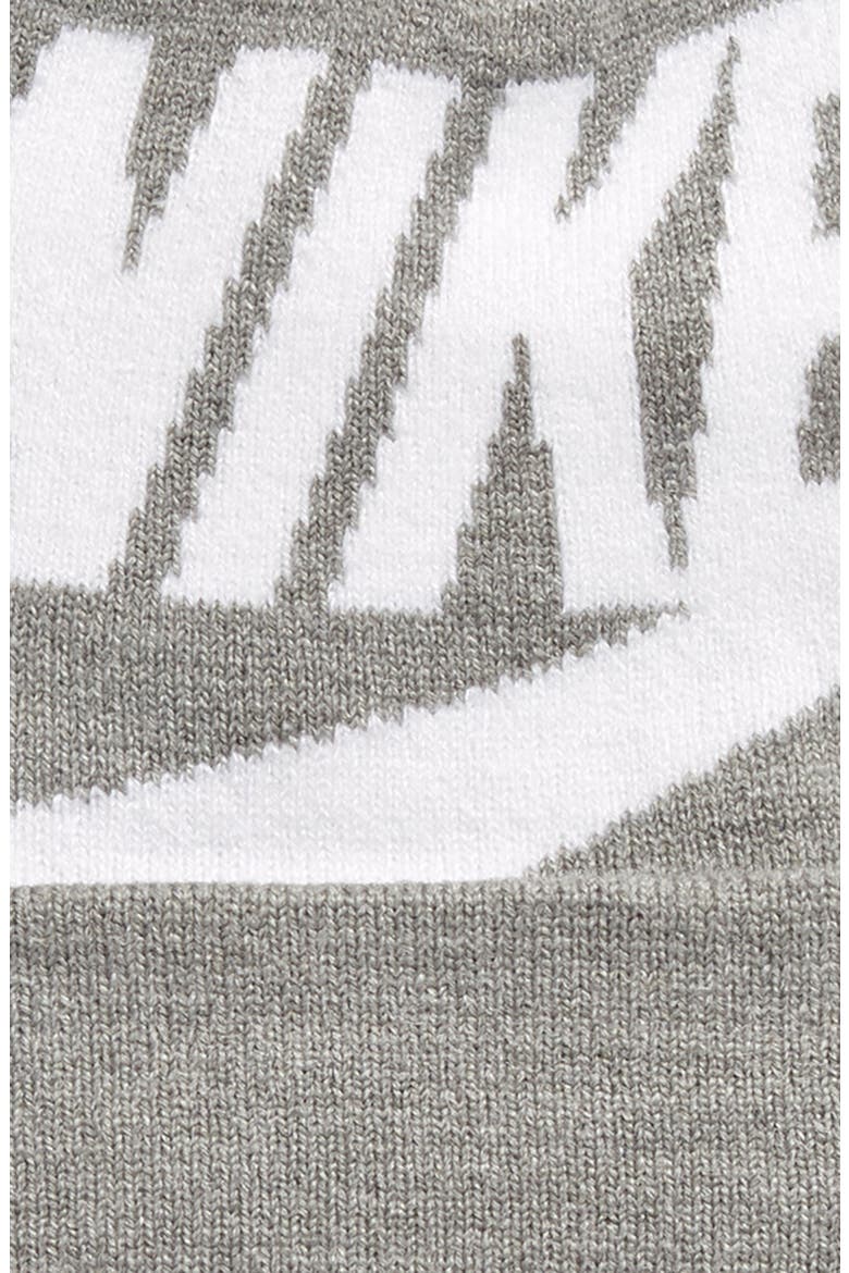Swoosh Pom Beanie & Gloves Set, Alternate, color, DARK GREY