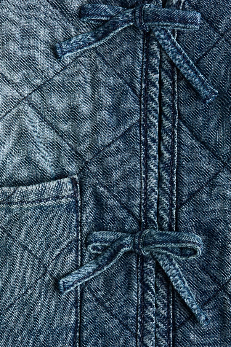 Quilted Denim Jacket, Alternate, color, Denim blue