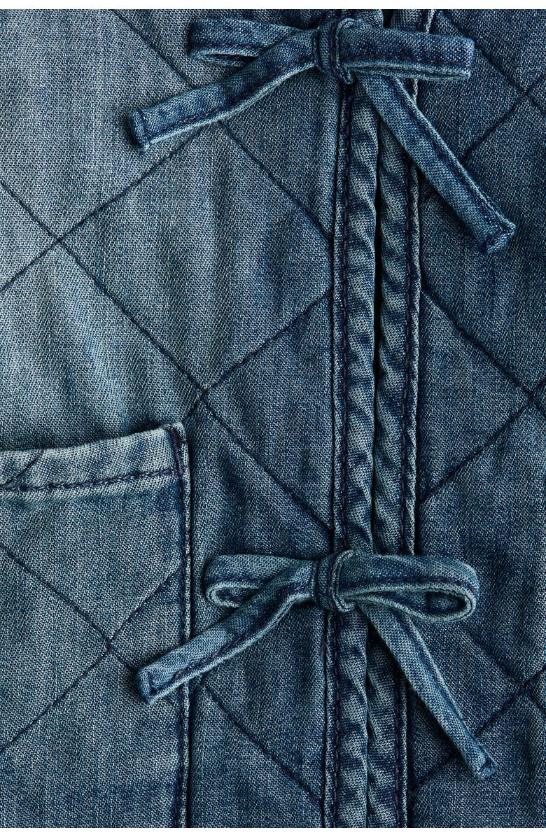 H&M Quilted Denim Jacket, Alternate, color, Denim Blue