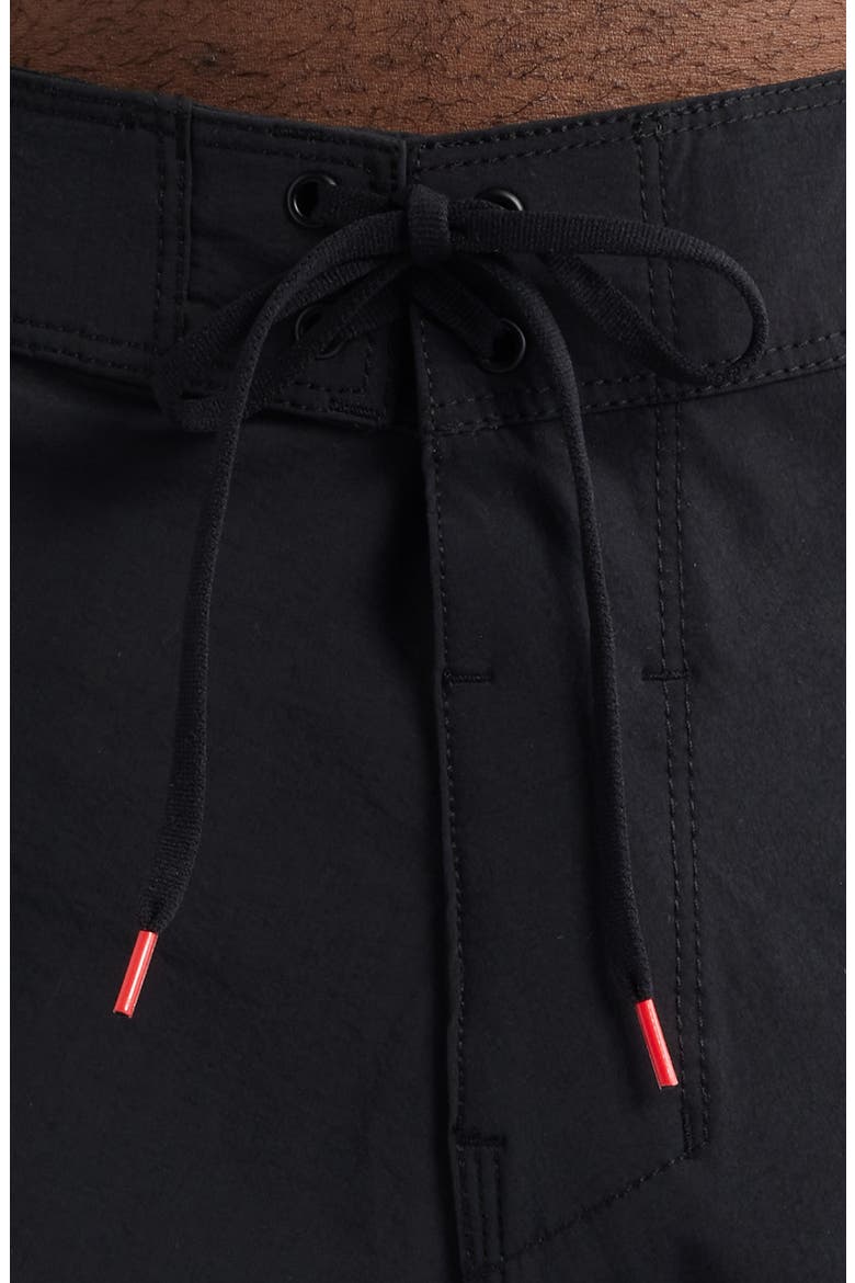 Cordura Airtex Board Shorts, Alternate, color, BLACK RACING RED