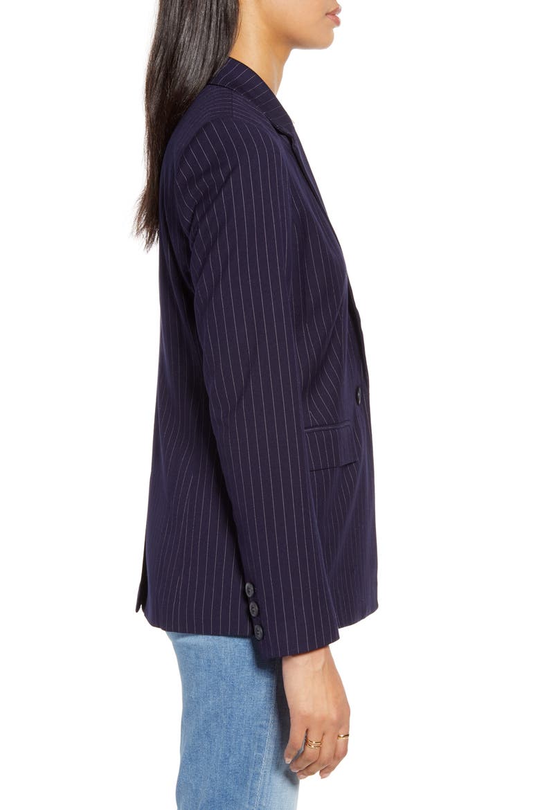 Pinstripe Blazer, Alternate, color, NAVY BROOKLYN STRIPE