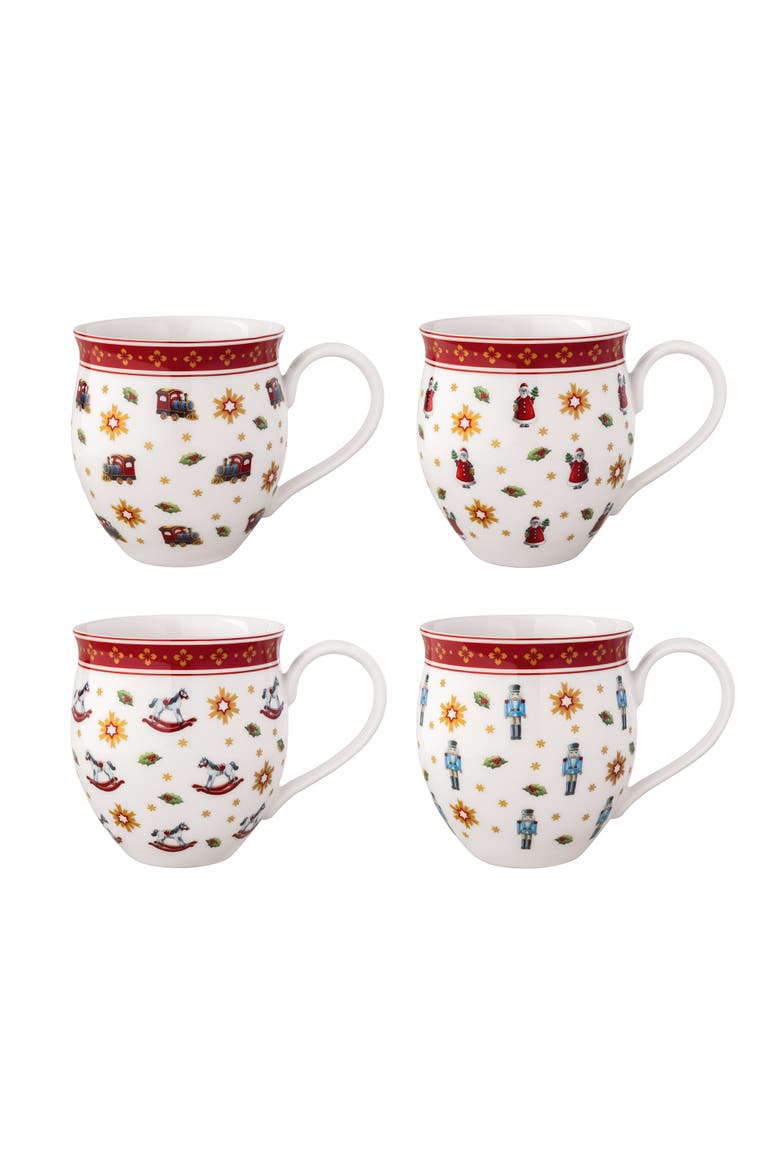 Toy's Delight Anniversary Mug set of 4, Main, color, White