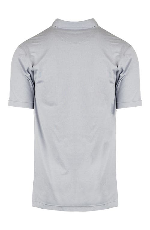 Burnside Soft Jersey Polo In Heather Light Grey