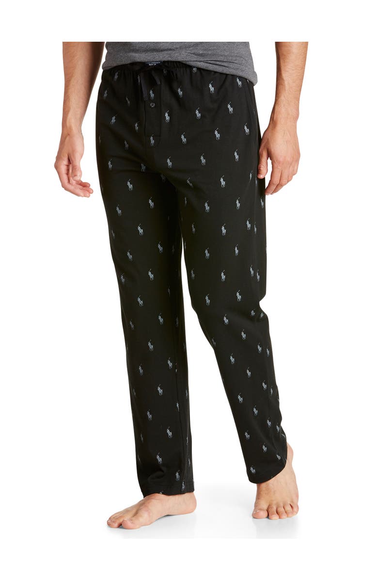 Polo Ralph Lauren Classic Knit Sleep Pants, Main, color, Black