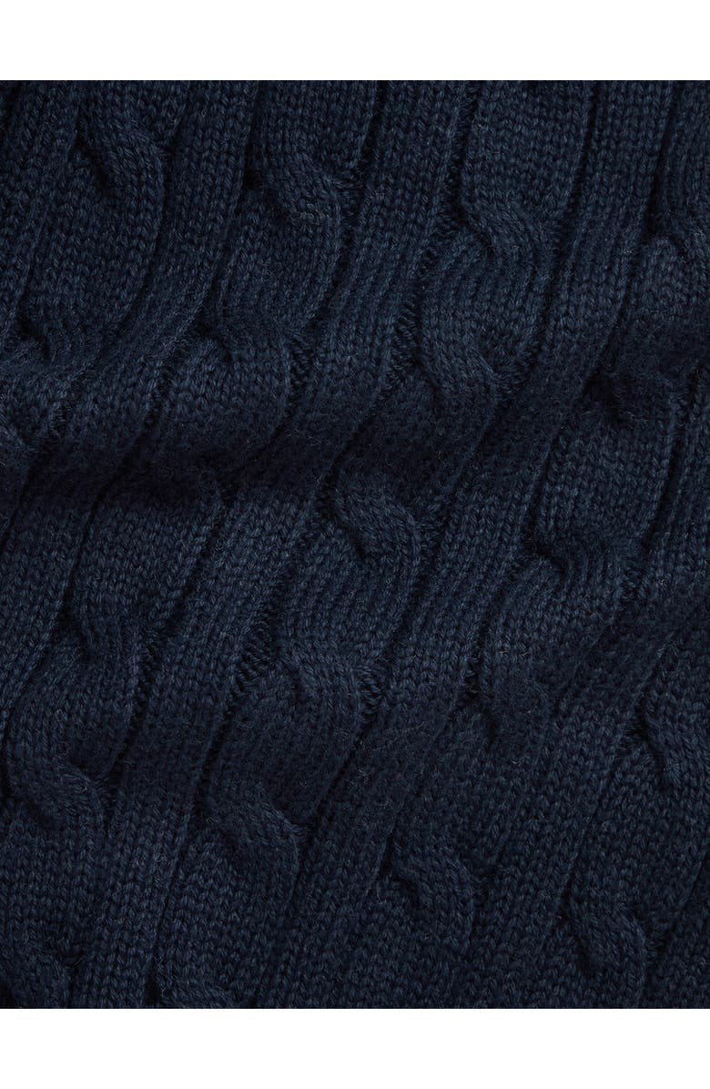 Ralph Lauren Cable Stitch Cotton Cardigan & Sweater Pants Set, Alternate, color, 