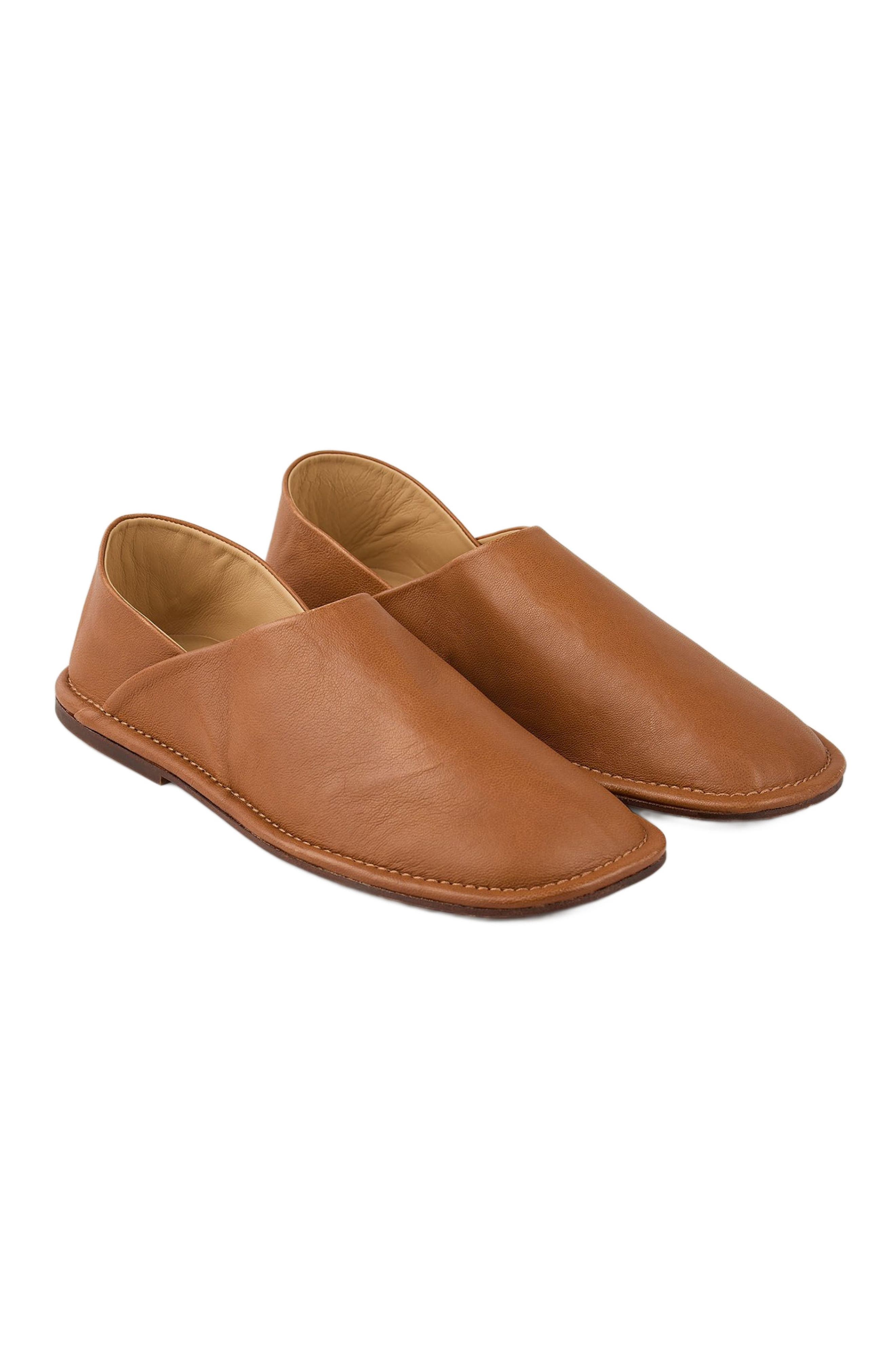 SANDRO Grained leather slippers, Alternate, color, 