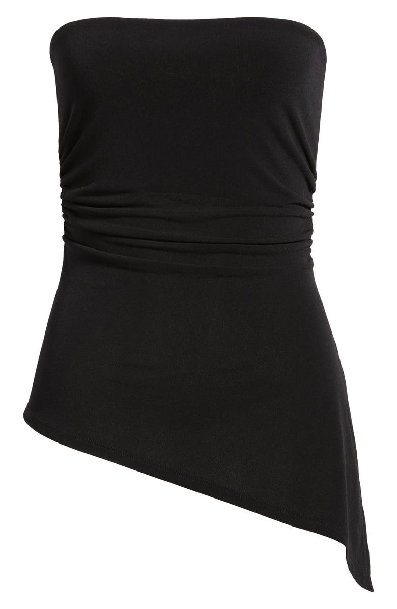 BDG Urban Outfitters Ines Asymmetric Hem Bandeau Top, Main, color, Black