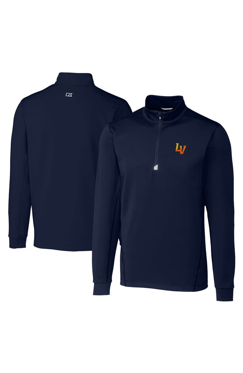 Cutter & Buck Men's Cutter & Buck  Navy Las Vegas Aviators Big & Tall Traverse Stretch Quarter-Zip Top, Main, color, 
