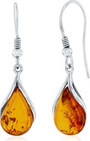 SIMONA Teardrop Amber Drop Earrings