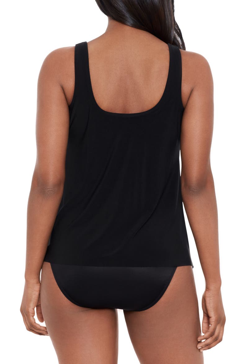 Illusionists Ursula Underwire Swim Top, Alternate, color, BLACK