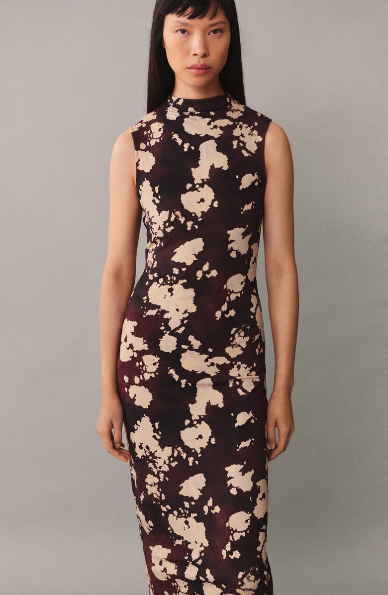 MANGO Printed Midi Dress, Alternate, color,