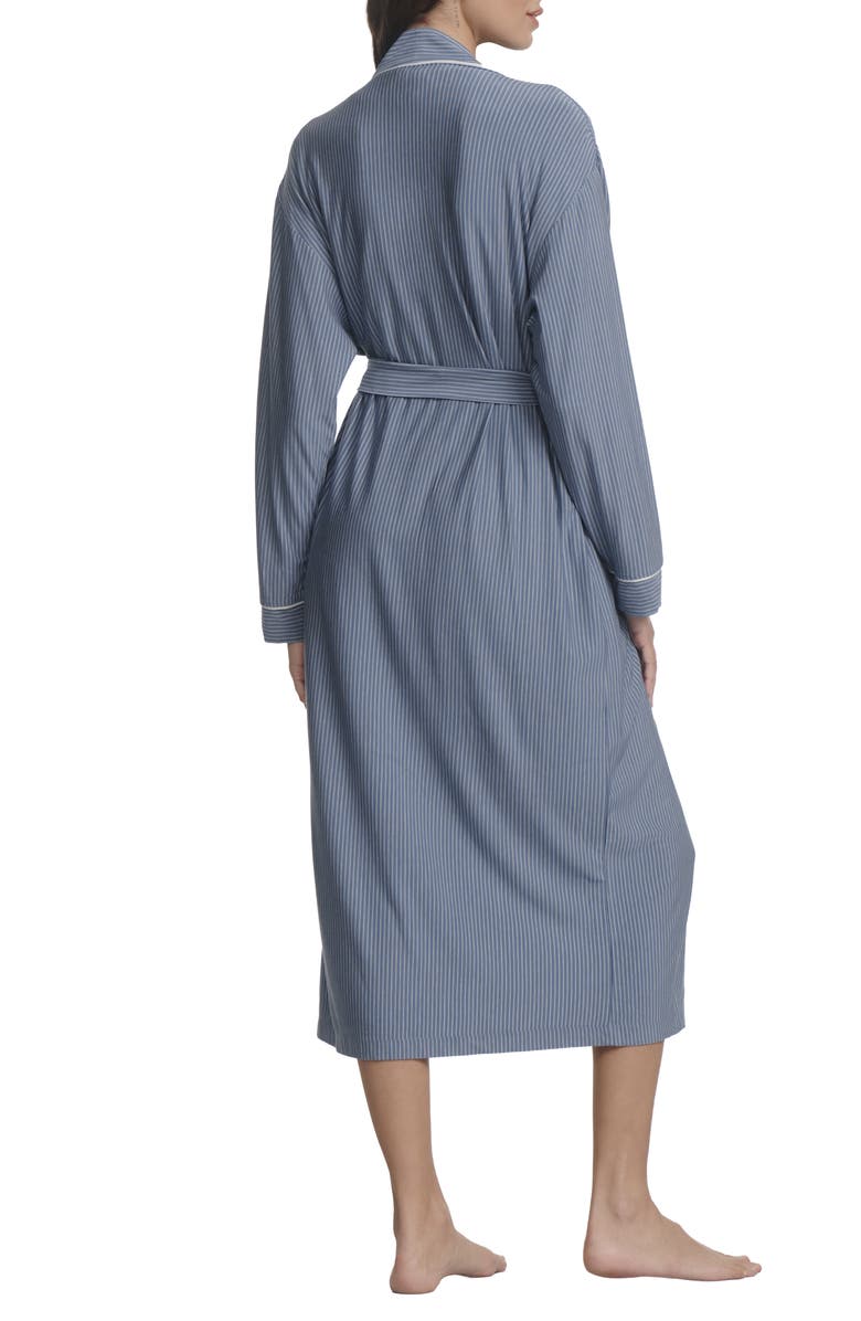 Eberjey Gisele Stripe Longline Robe, Alternate, color, 