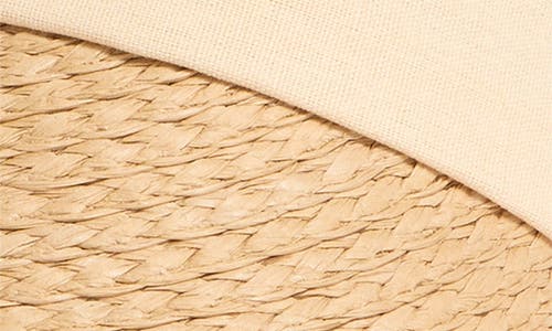 Vince Camuto Straw Tie Back Visor In Tan