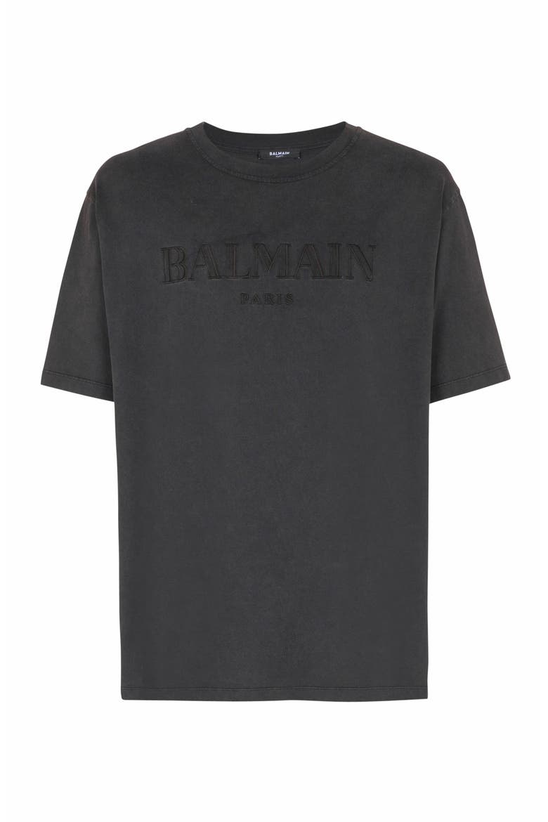 Vintage Balmain Embroidered T-Shirt, Alternate, color, Grey
