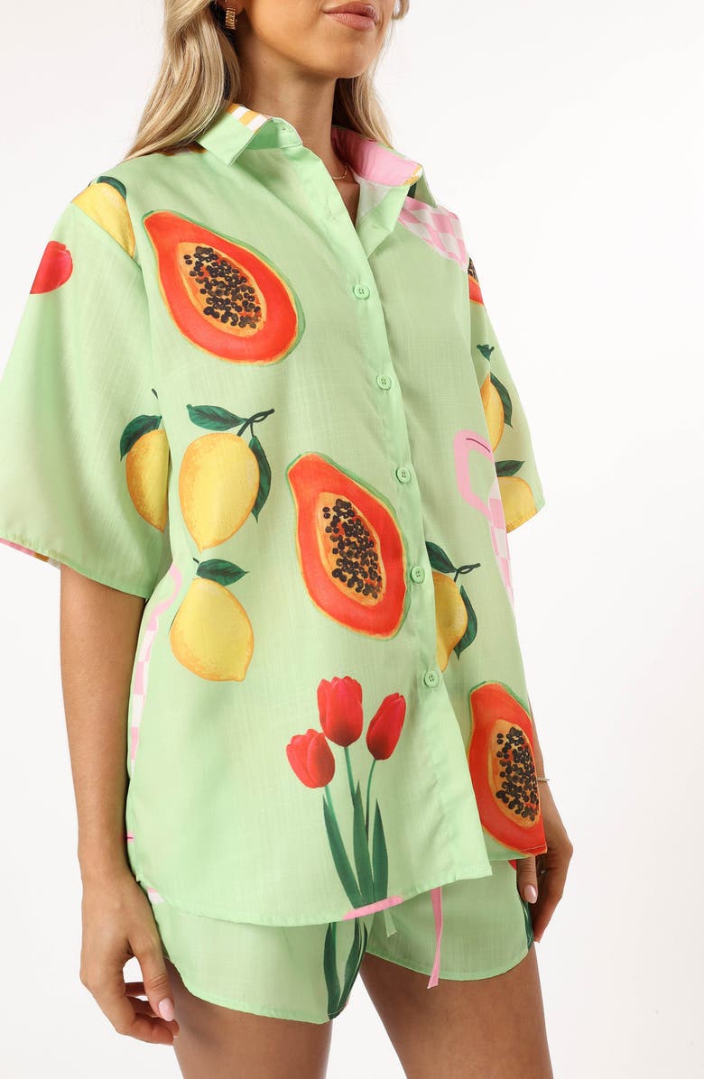 Petal & Pup Piccolo Button-Up Shirt & Shorts Set, Alternate, color, 