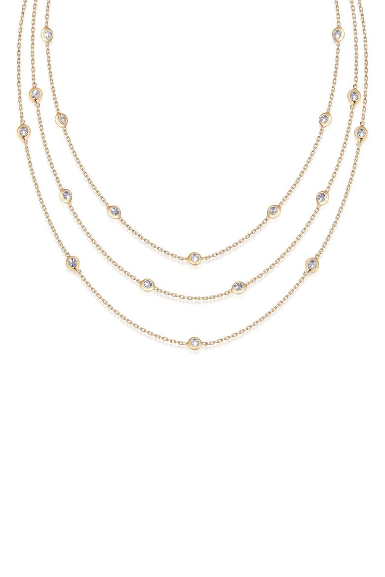 Crystal Station Layered Necklace, Alternate, color, GOLD