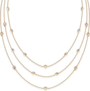 Crystal Station Layered Necklace