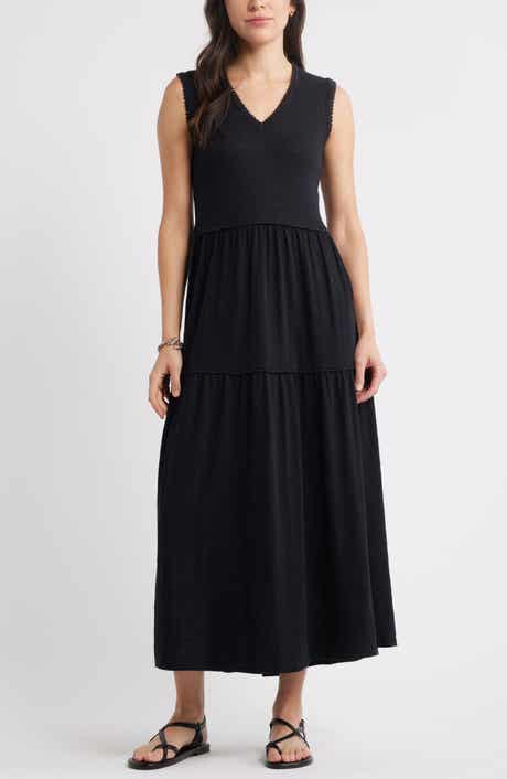 Caslon® Sleeveless V-Neck Tiered Dress