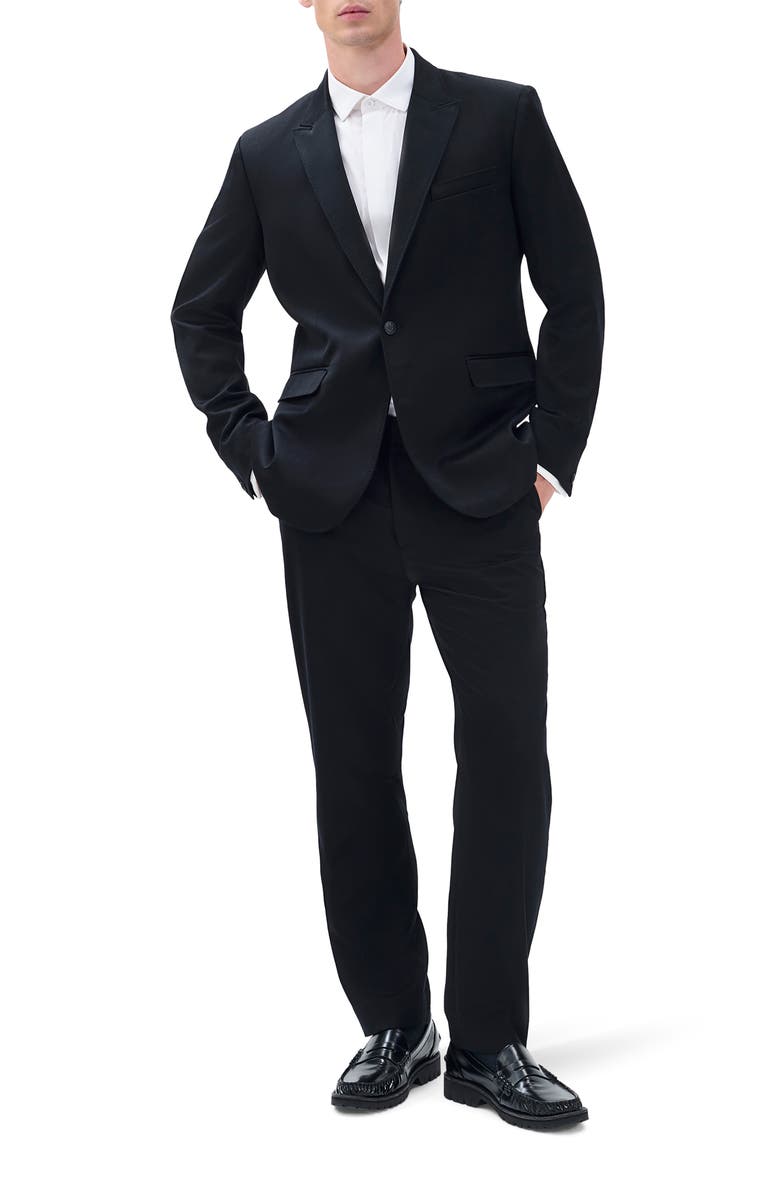 rag & bone Butler Wool Tuxedo Blazer, Alternate, color, Black
