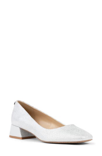 Nydj Teddie Square Toe Pump In Silver