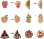 Hallmark 6 Pack Fruit Stud Earring Set