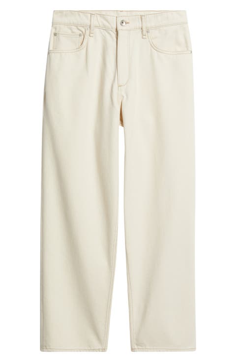 Baggy Authentic Rigid Straight Leg Jeans (Seeded Ecru)