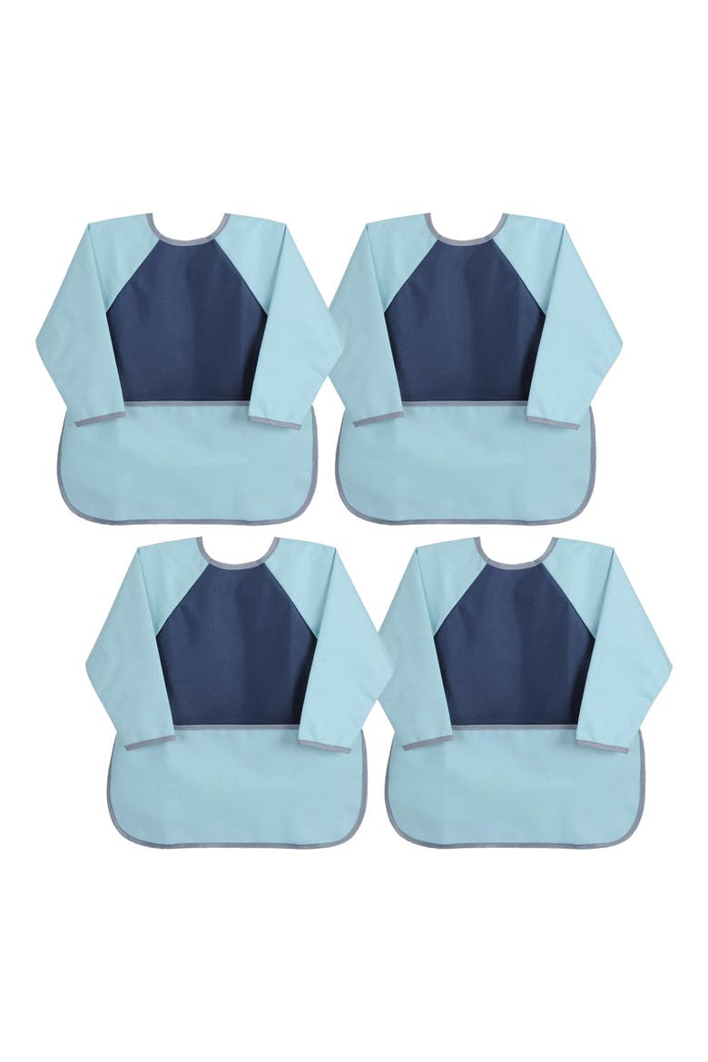 Toddler Long Sleeve Apron - Set of 4, Main, color, Blue