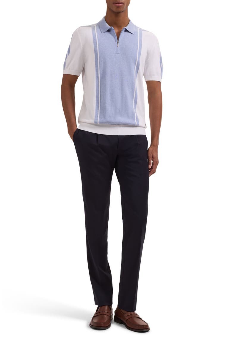 Quarter Zip Polo Sweater, Alternate, color, AIR BLUE