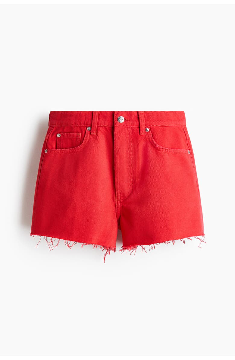 H&M Raw-edge Denim Shorts, Main, color, 