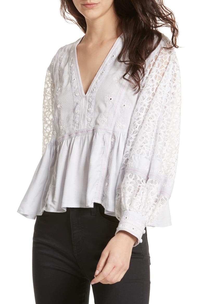 Boogie All Night Blouse, Main, color, BLUE