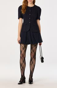 ASTR the Label Ryleigh Tweed & Pleated Minidress