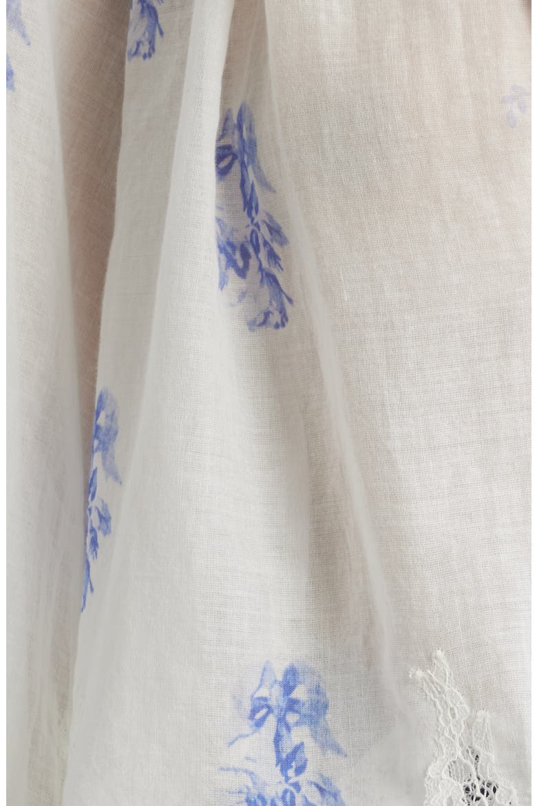 Dresner Lace Trim Top, Alternate, color, VICTORIAN BLUE