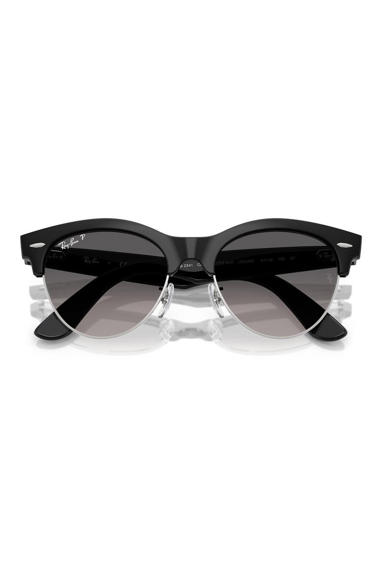 54mm Gradient Polarized Square Sunglasses, Alternate, color, GREY GRADIENT