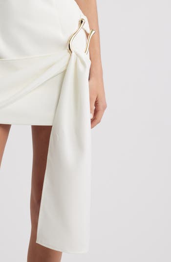 Martini Draped Belt Minidress