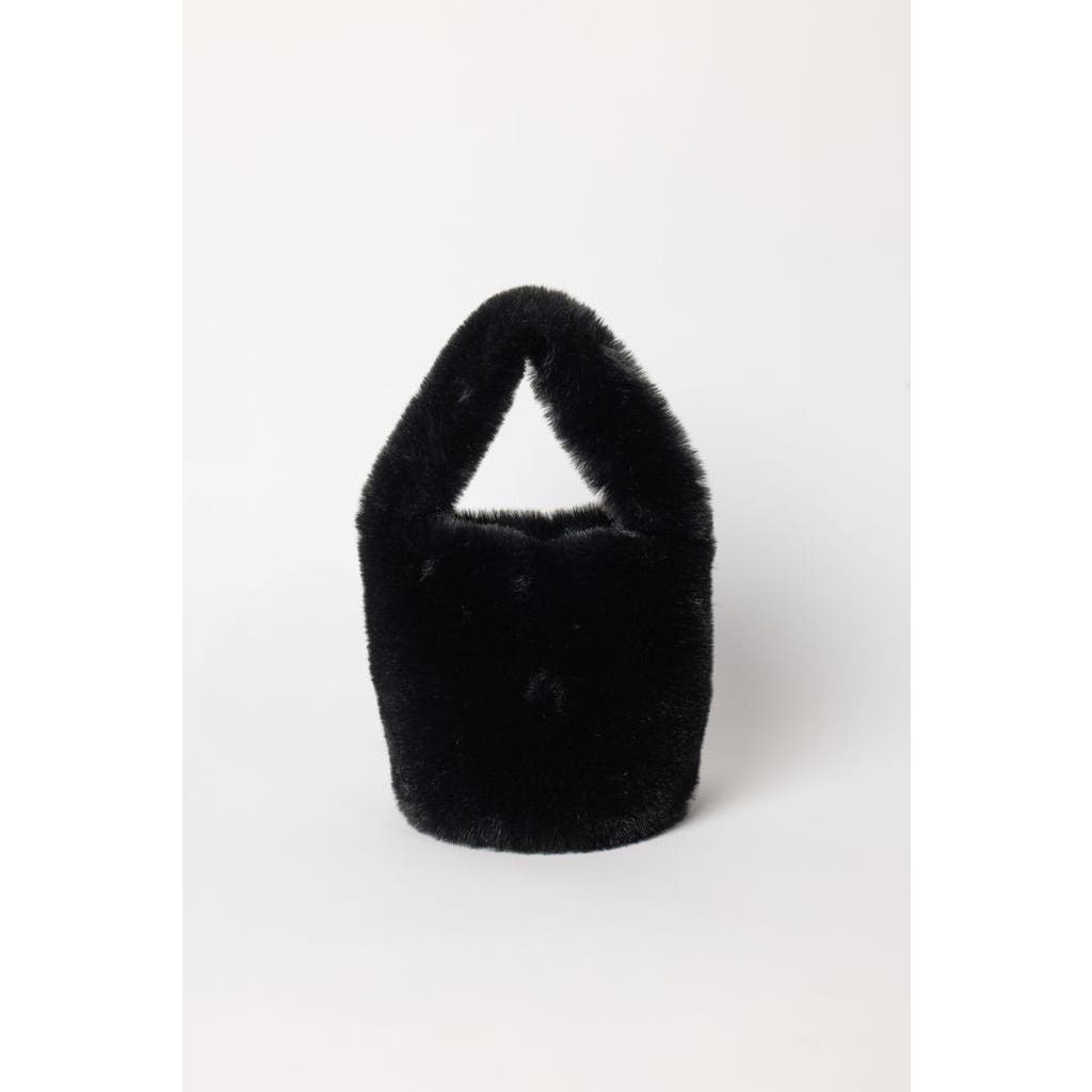 Hat Attack Faux Fur Mini Bag In Black