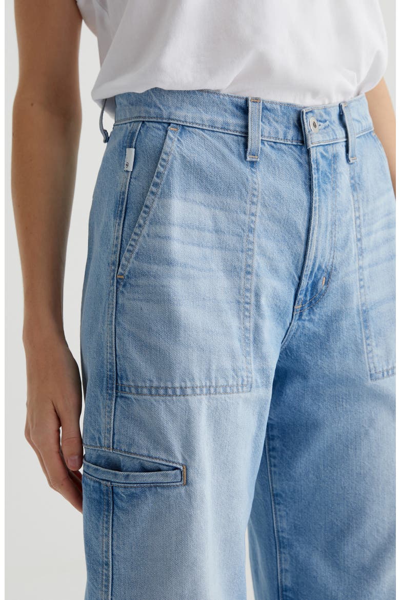 Hazal Ankle Barrel Utility Jeans, Alternate, color, SIREN