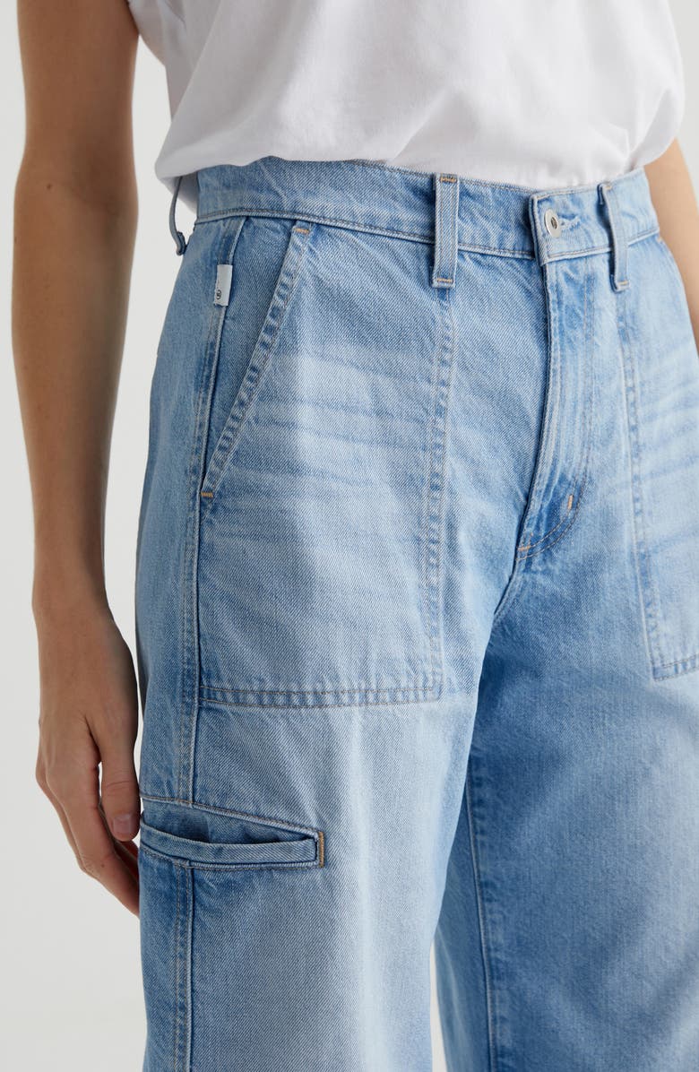 AG Hazal Ankle Barrel Utility Jeans, Alternate, color, Siren