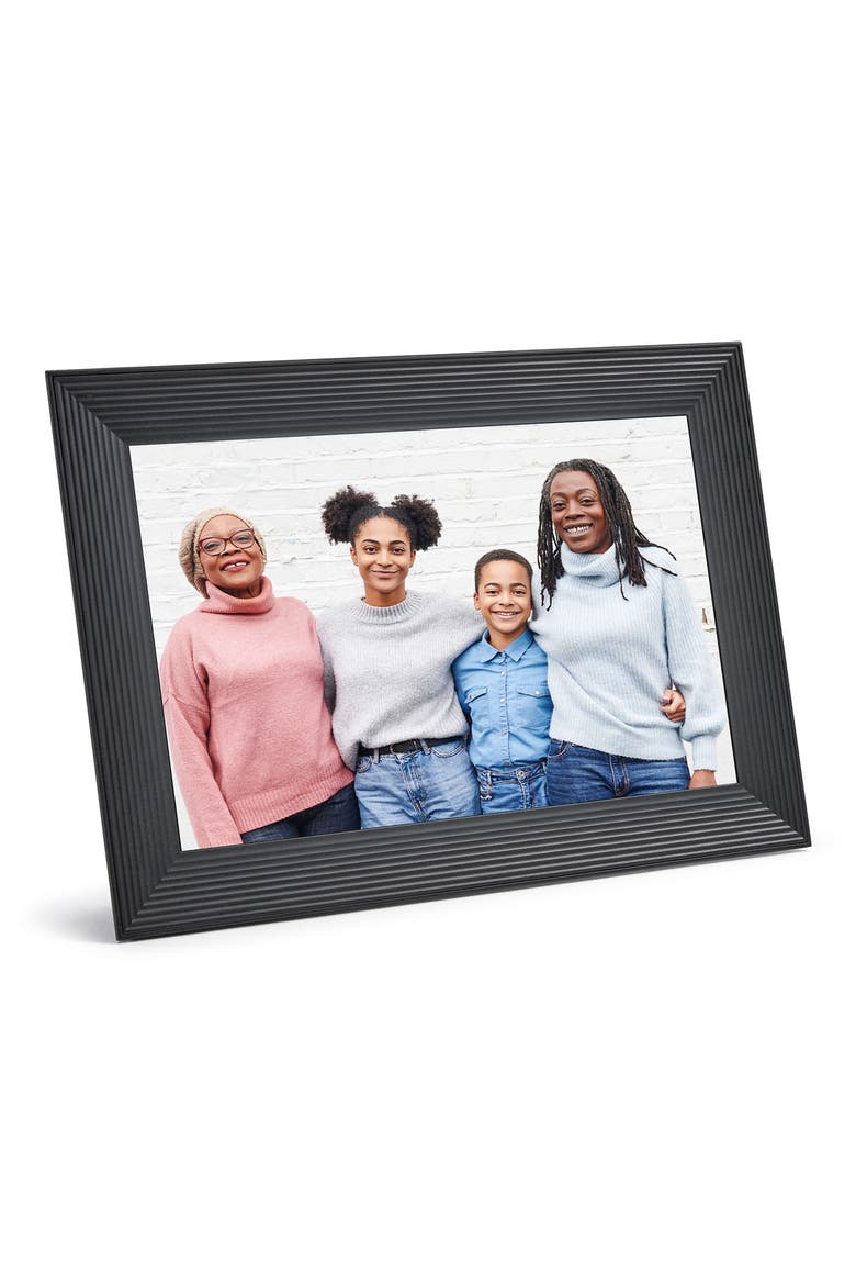 Aura Carver Luxe Digital Photo Frame, Alternate, color, GRAVEL