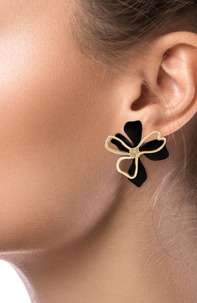 JARDIN 3D Double Flower Stud Earrings, Alternate, color, 