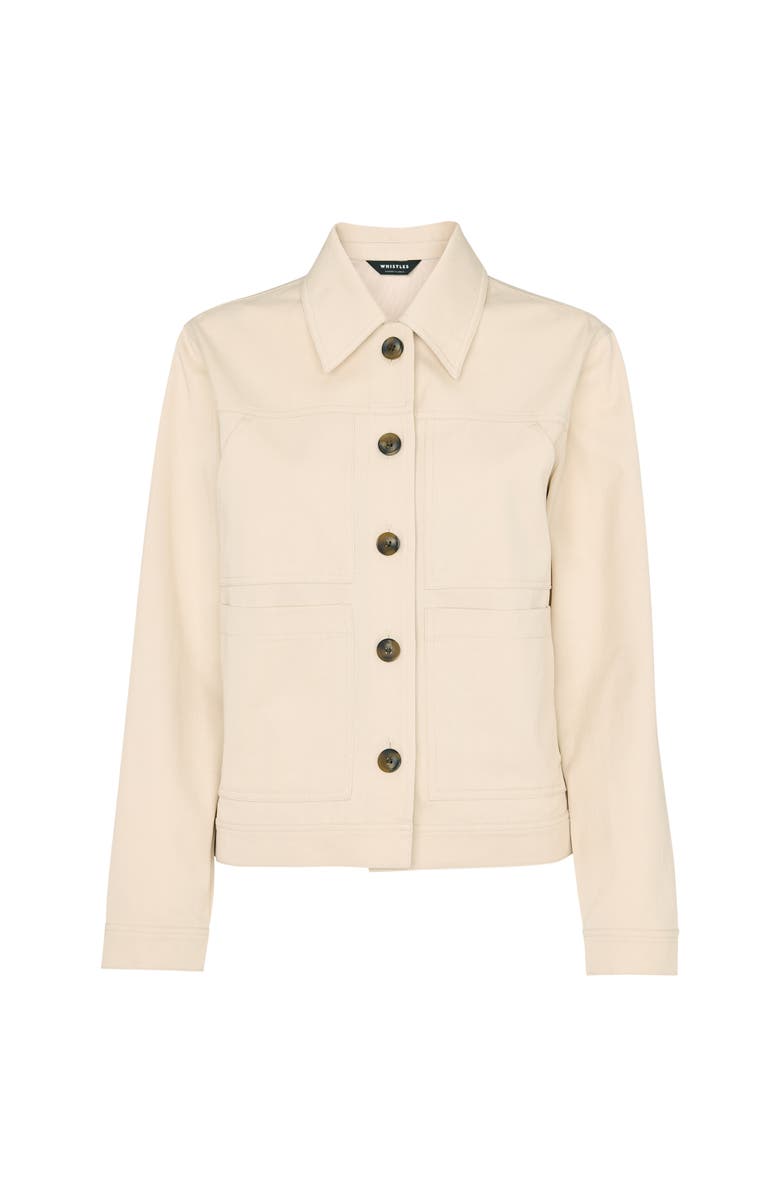 Whistles Mia Pocket Detail Jacket, Alternate, color, Neutral