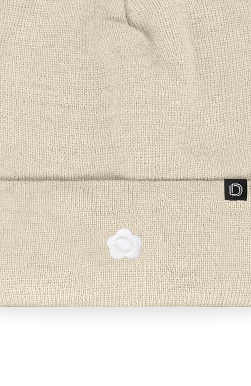 Dalix Lil Flower Beanie Cap In Sand